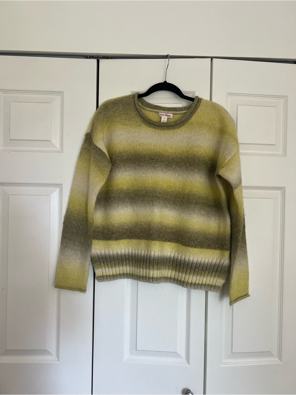 Joe Fresh Ombre Crewneck Sweater in Yellow and Olive